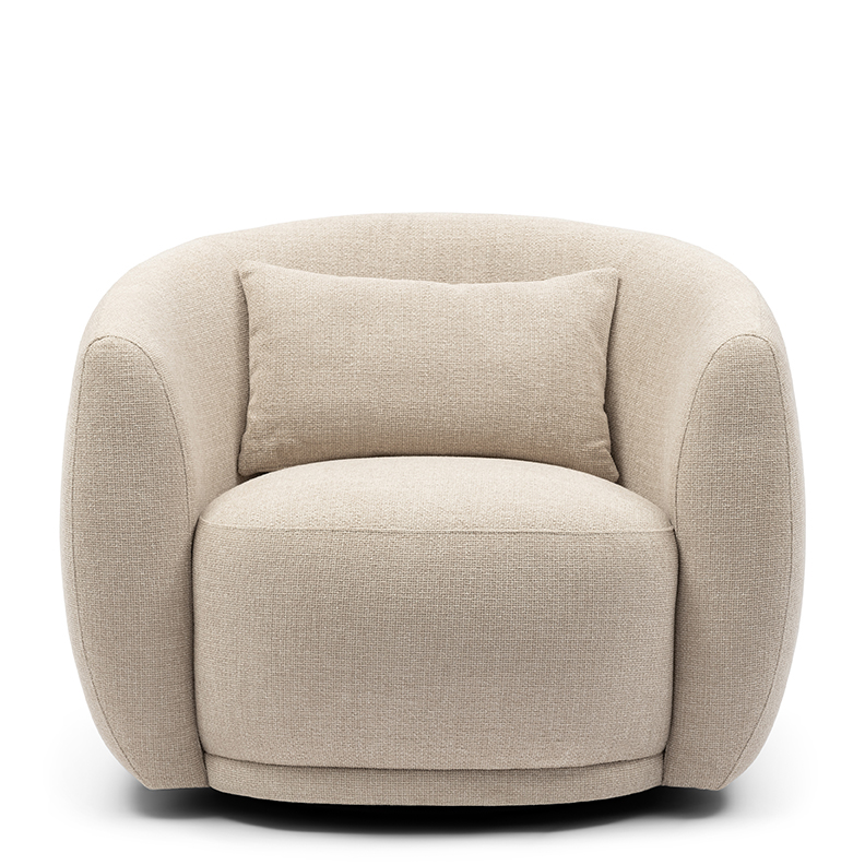 Draaibare fauteuil Leonardo, Naturel