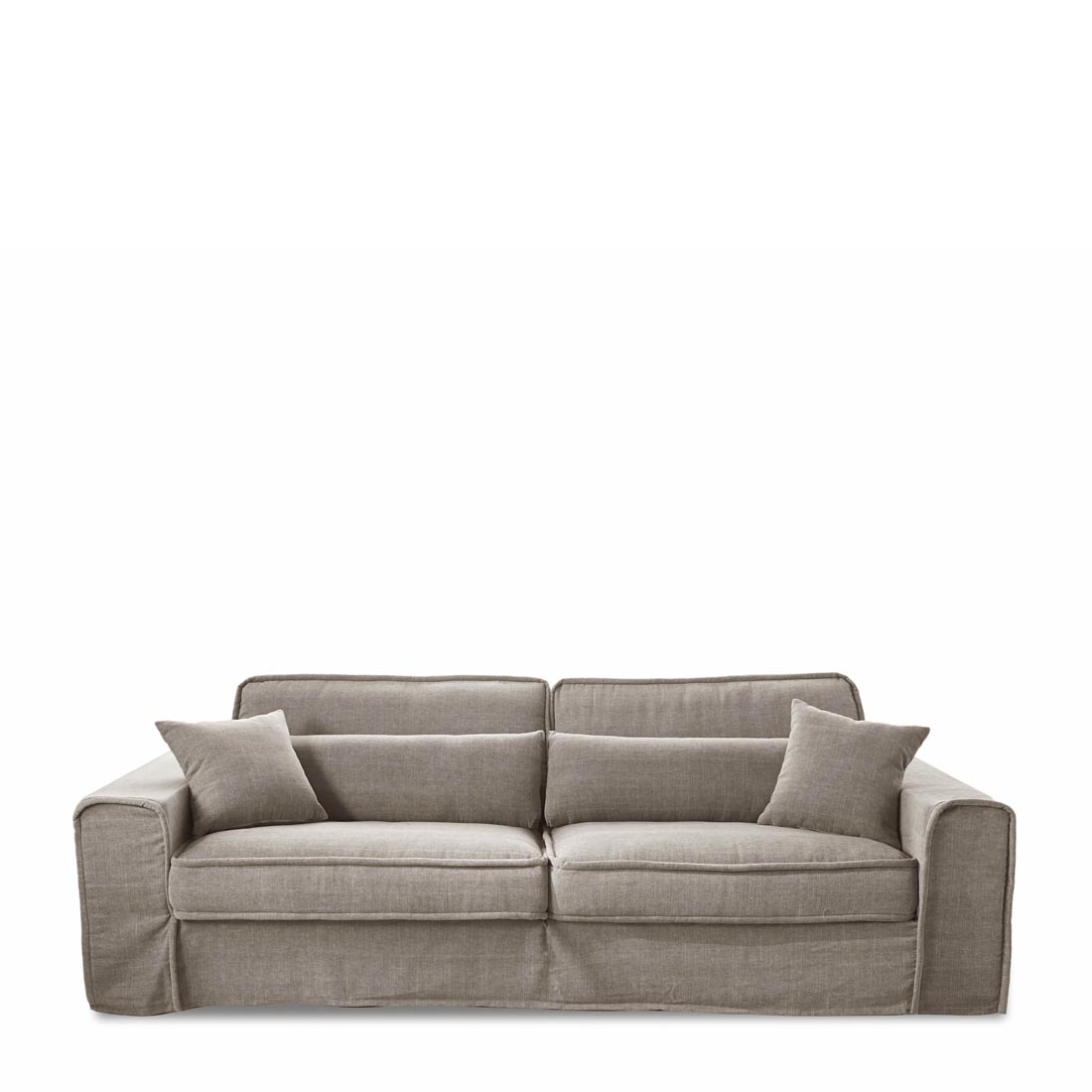 Rivièra Maison - Metropolis Sofa 3,5 seater, washed cotton, stone - Kleur: Steen