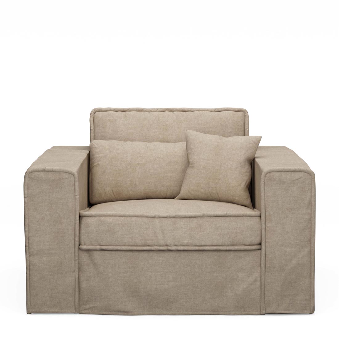 Rivièra Maison - Loveseat Metropolis, Natural, Washed Cotton - Kleur: Naturel