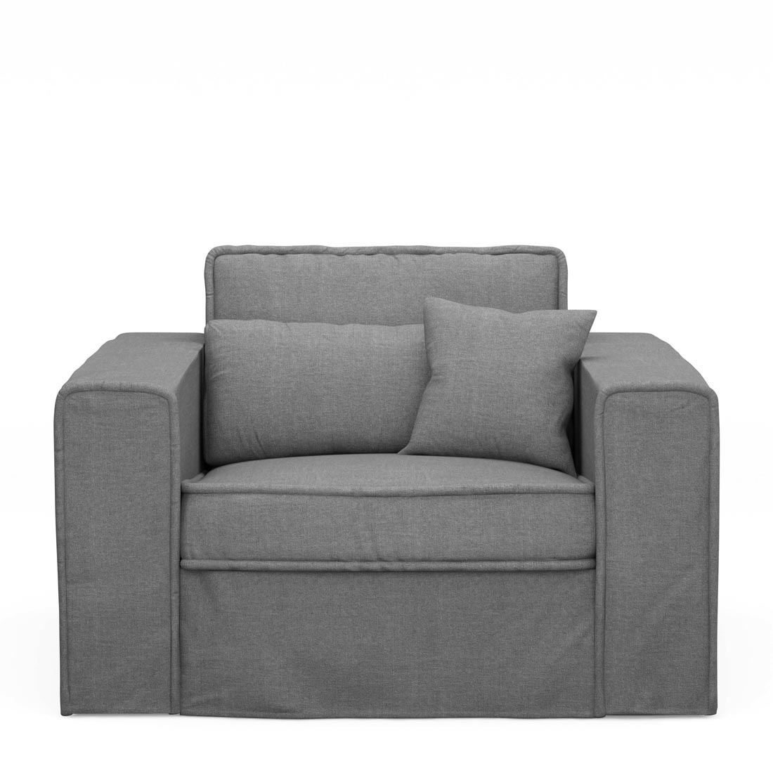 Rivièra Maison - Loveseat Metropolis, Grey, Washed Cotton - Kleur: Grijs