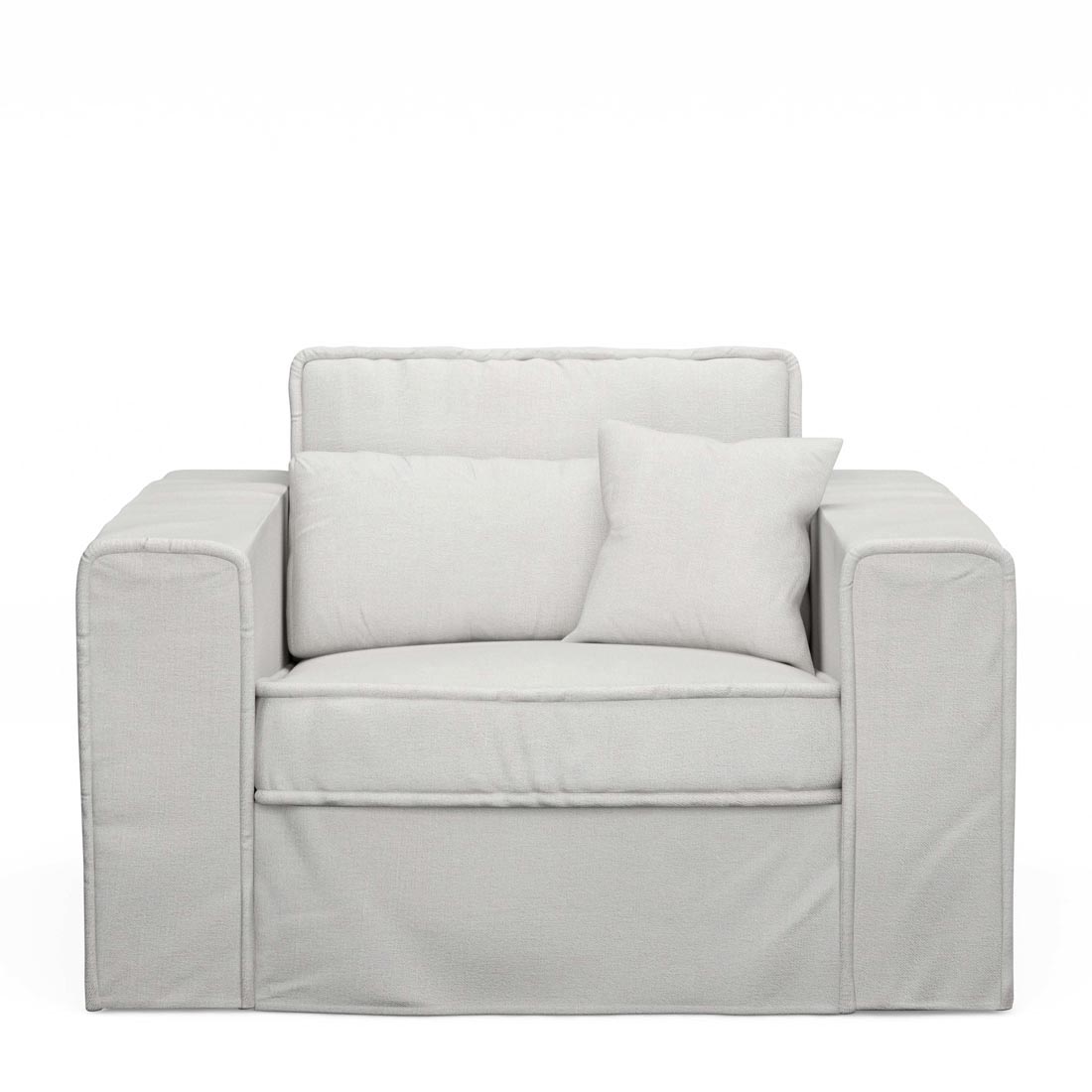 Rivièra Maison - Loveseat Metropolis, Ash Grey, Washed Cotton - Kleur: Asgrijs