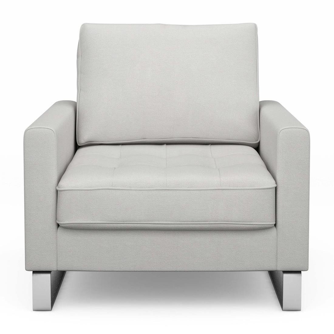 Fauteuil West Houston, Ash Grey, Washed Cotton