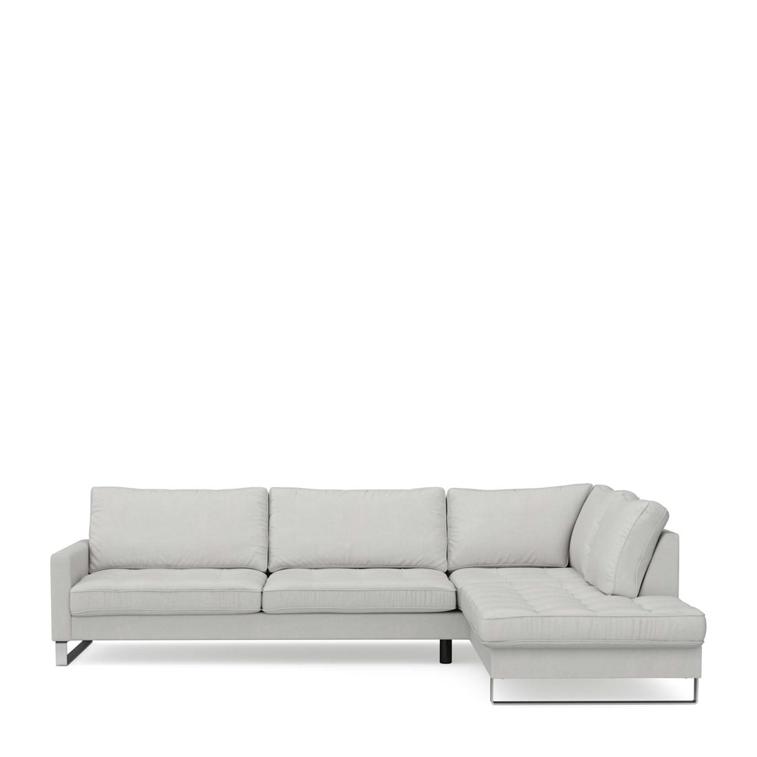 Rivièra Maison - West Houston Corner Sofa Chaise Longue Right, washed cotton, ash grey - Kleur: Asgrijs