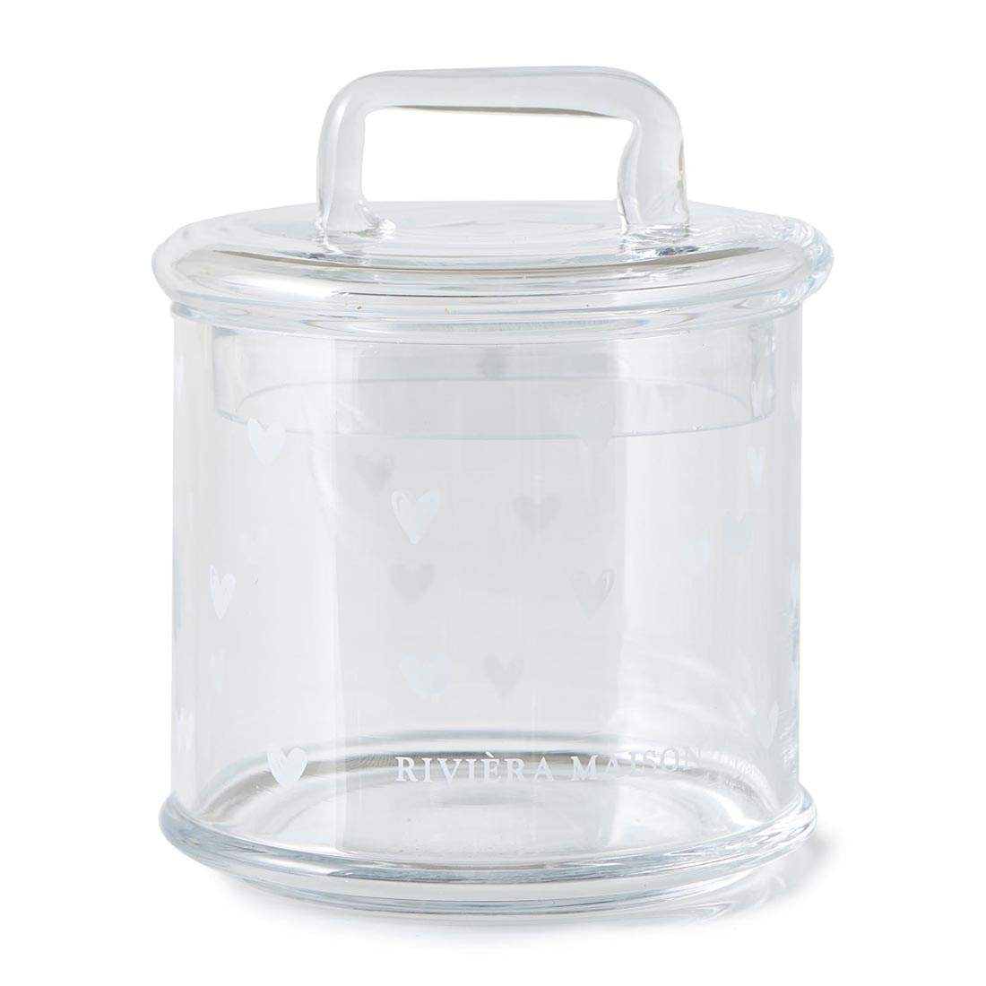 Riviera Maison Voorraadpotten Glas Met Deksel - Lovely Heart Storage Jar - Transparant - 1 Stuks