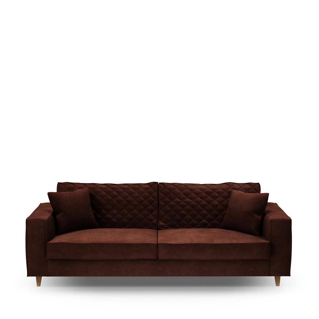 Rivièra Maison - Kendall Sofa 3,5 Seater, velvet, chestnut - Kleur: Kastanje