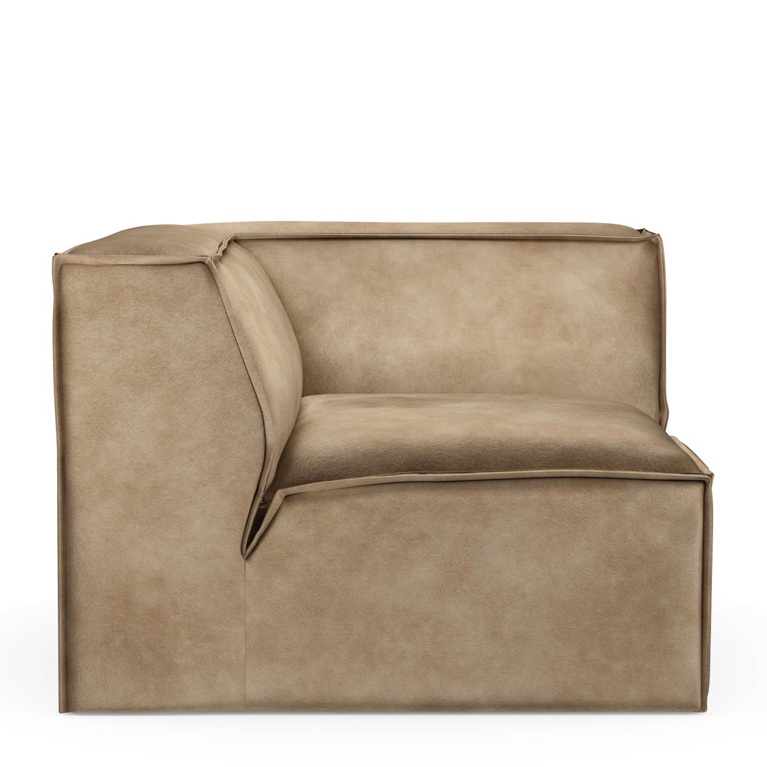 Rivièra Maison - The Jagger Corner, velvet, golden beige - Kleur: beige