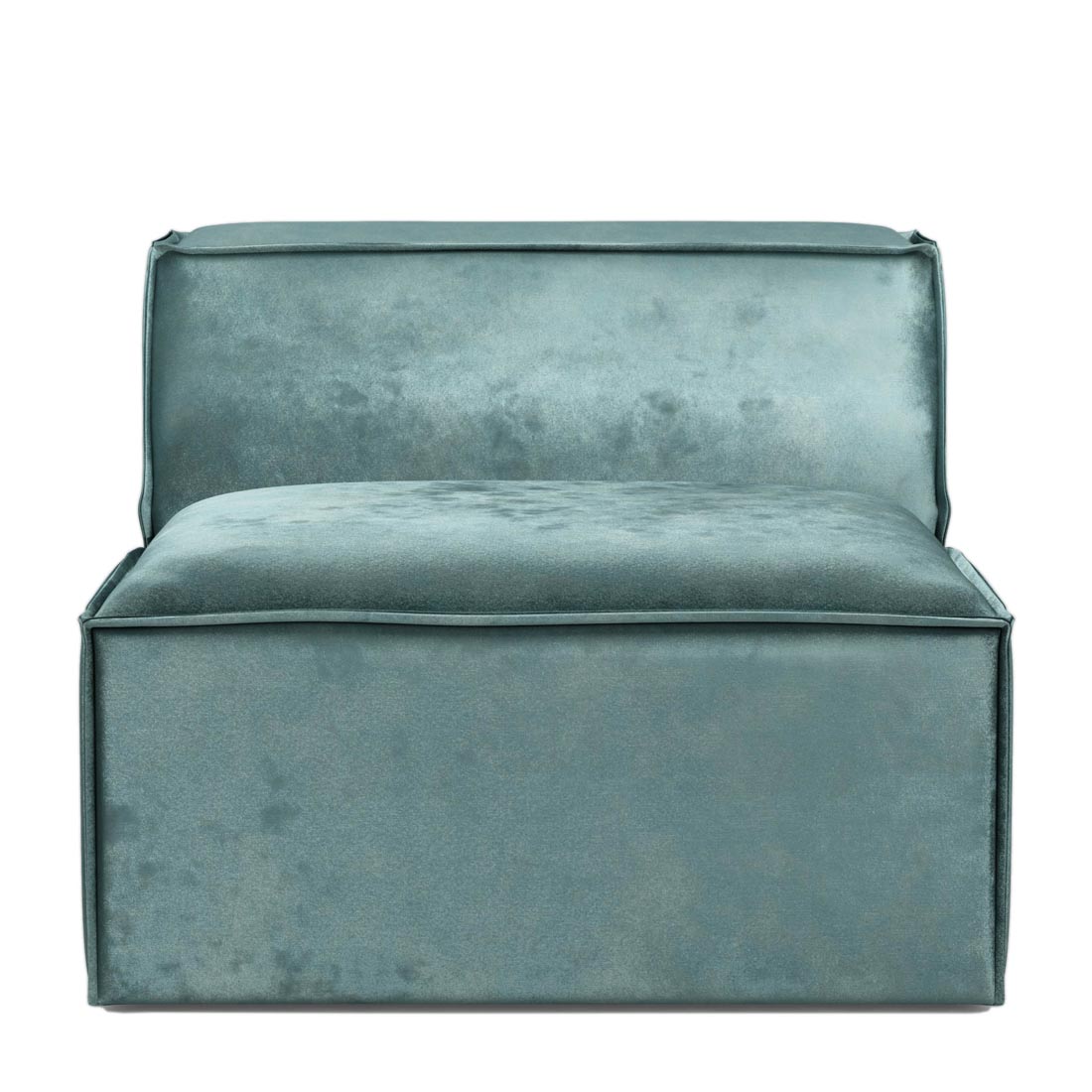 Rivièra Maison - The Jagger Center 95cm, velvet, mineral blue - Kleur: Mineraalblauw