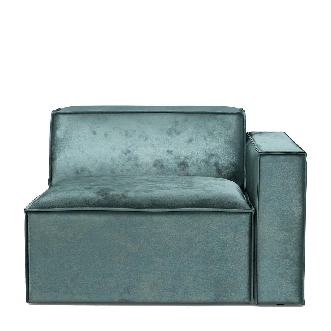 Rivièra Maison - The Jagger Corner Right, velvet, mineral blue - Kleur: Mineraalblauw