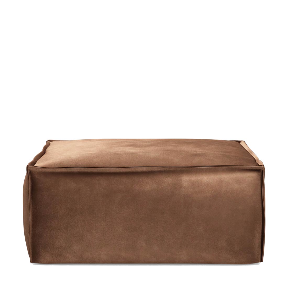 Rivièra Maison - The Jagger Footstool, velvet, chocolate - Kleur: Chocolade