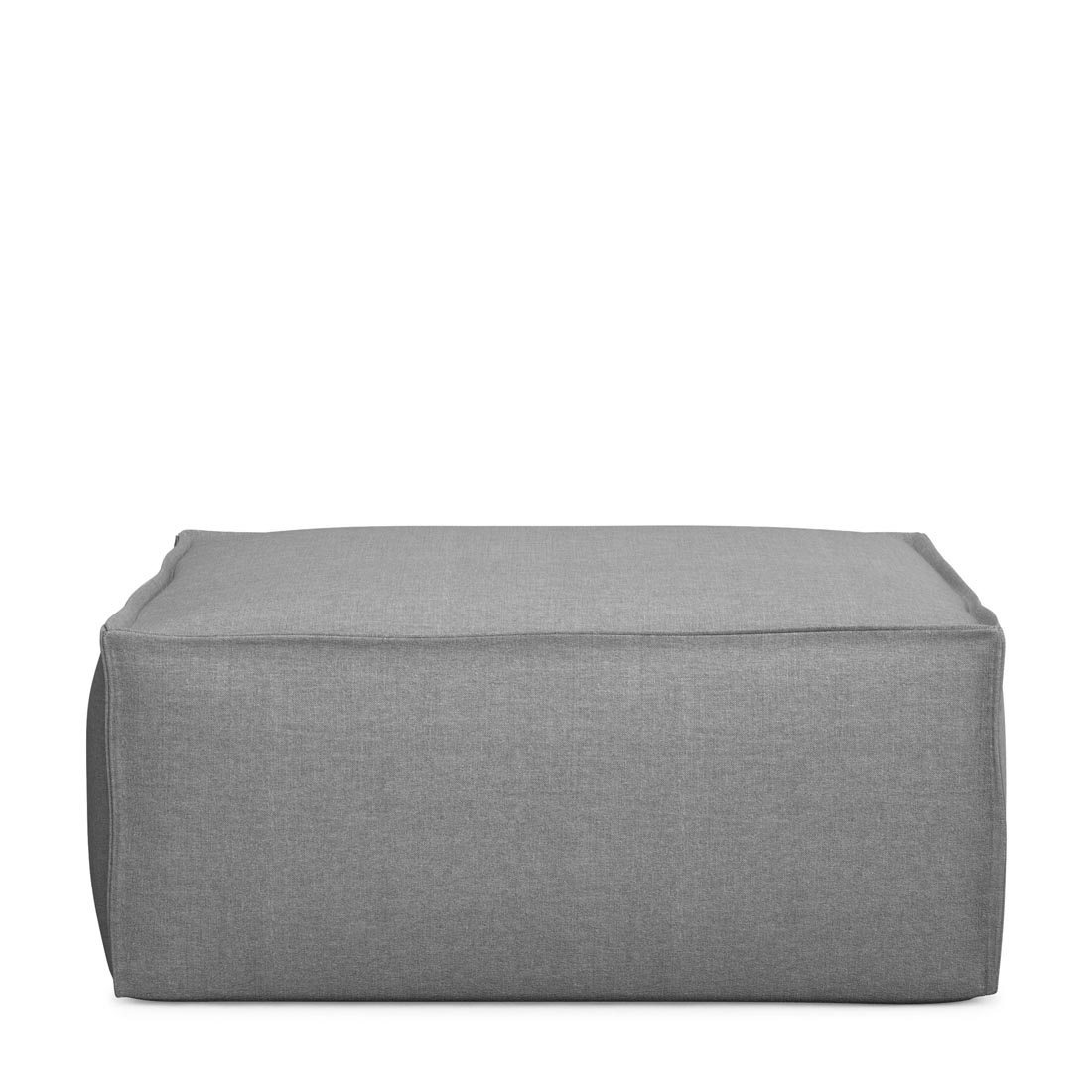 Rivièra Maison - The Jagger Footstool, washed cotton, grey - Kleur: Grijs