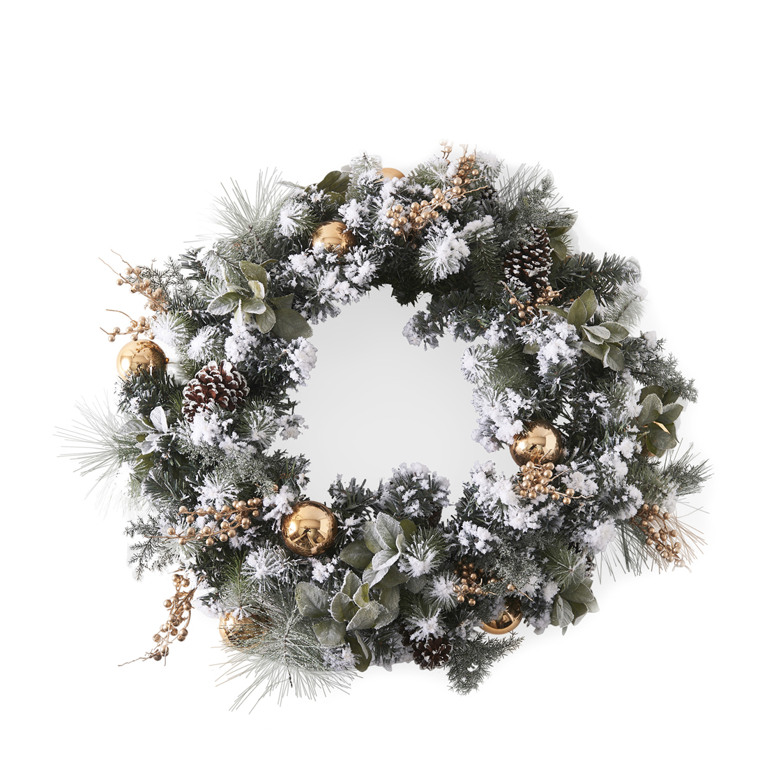 Riviera Maison Kerstkrans - Merry Christmas Wreath - Goud - 100cm