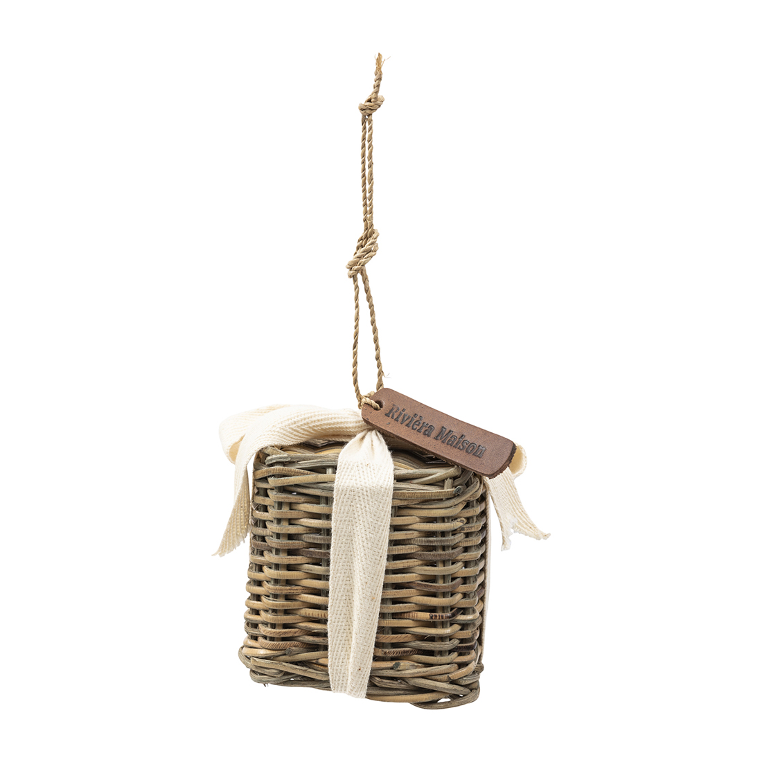 Riviera Maison Kerst Ornament - Rustic Rattan Christmas Present - Naturel - Maat S