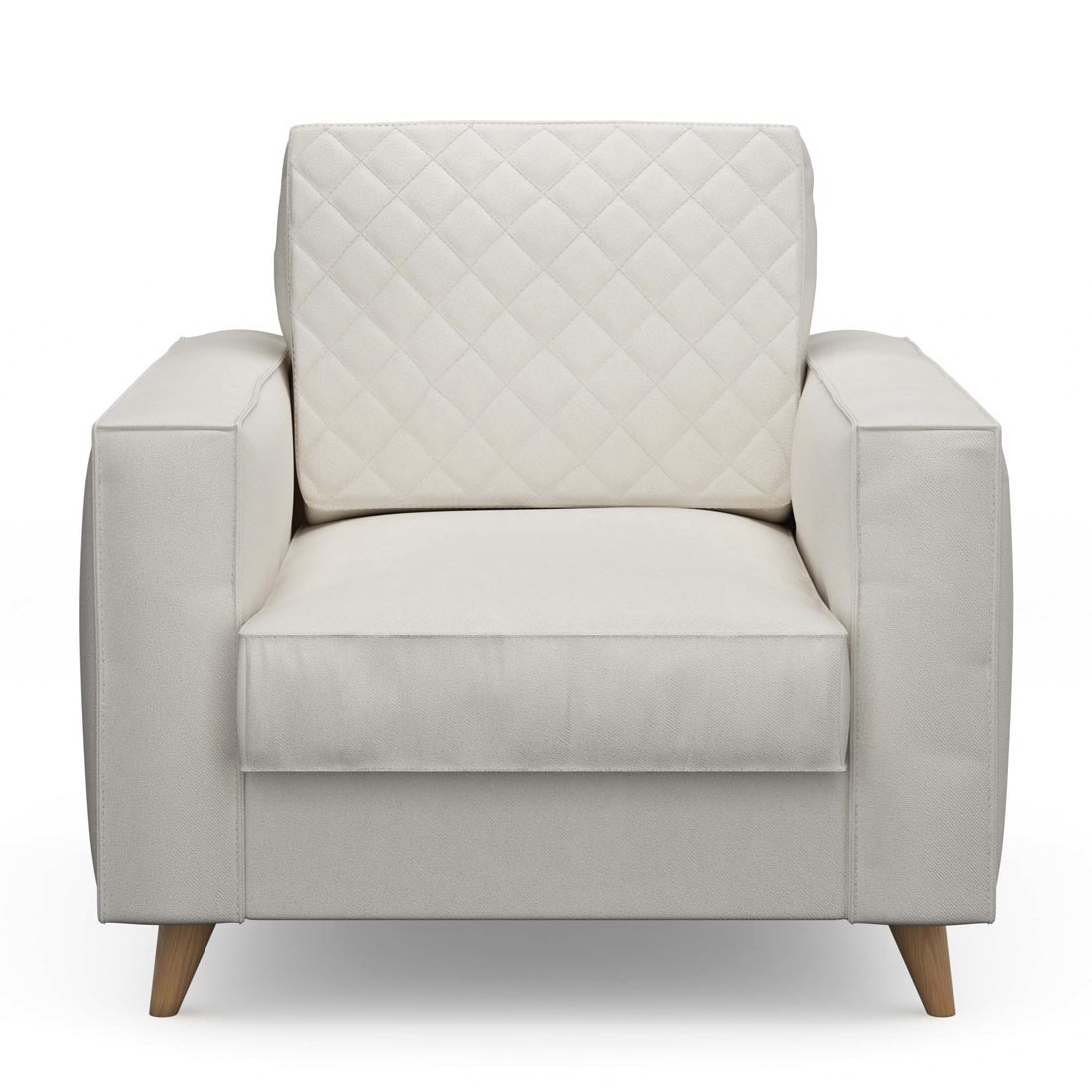 Rivièra Maison - Fauteuil Kendall, Alaskan White, Oxford Weave - Kleur: Alaska Wit