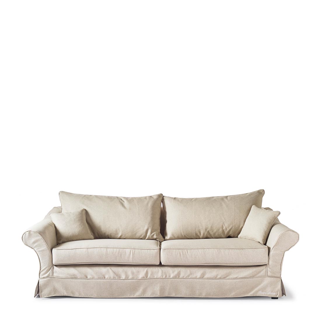 Rivièra Maison - Bond Street Sofa 3,5 Seater, oxford weave, flanders flax - Kleur: beige