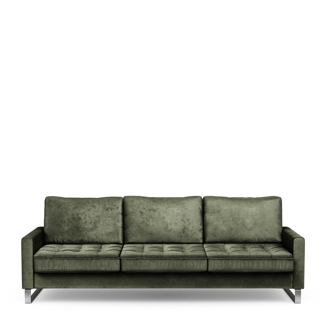Rivièra Maison - West Houston Sofa 3,5 Seater, velvet, ivy - Kleur: groen