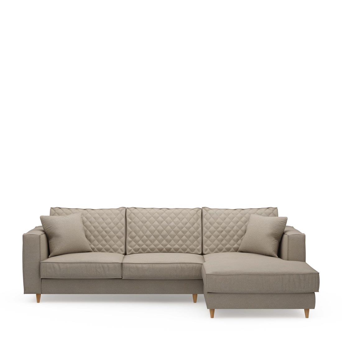 Rivièra Maison - Kendall Sofa with Chaise Longue Right, oxford weave, anvers flax - Kleur: beige