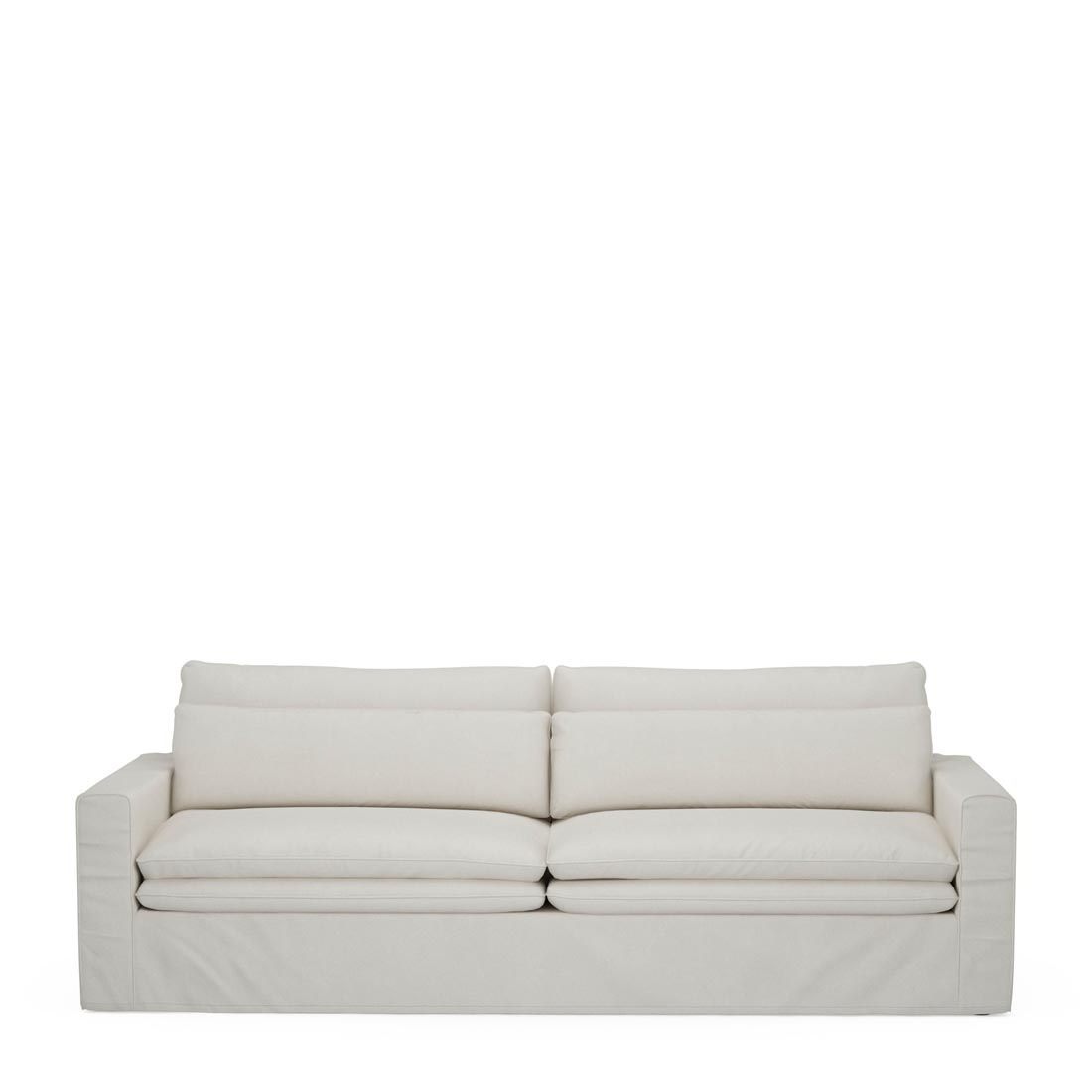 Rivièra Maison - Continental Sofa 3,5 seater, oxford weave, alaskan white - Kleur: Alaska Wit