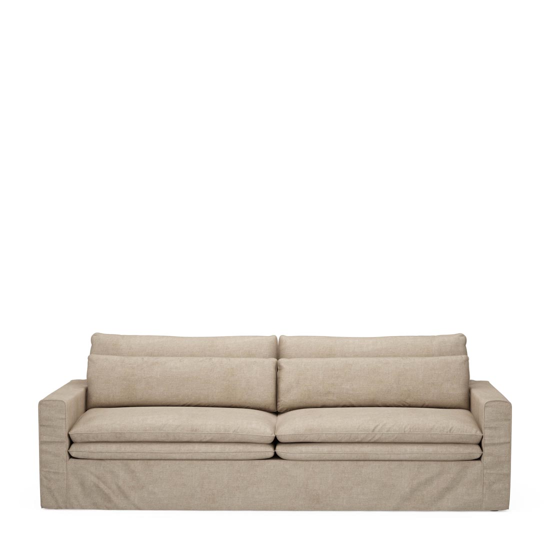 Rivièra Maison - Continental Sofa 3,5 Seater, washed cotton, natural - Kleur: Naturel