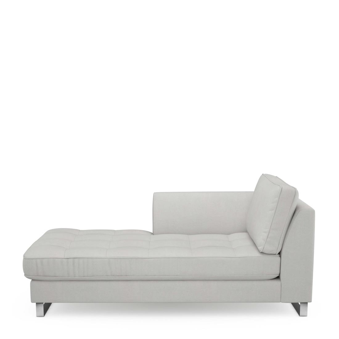 Rivièra Maison - West Houston Chaise Longue Left, washed cotton, ash grey - Kleur: Asgrijs