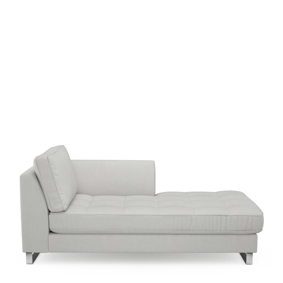 Rivièra Maison - West Houston Chaise Longue Right, washed cotton, ash grey - Kleur: Asgrijs