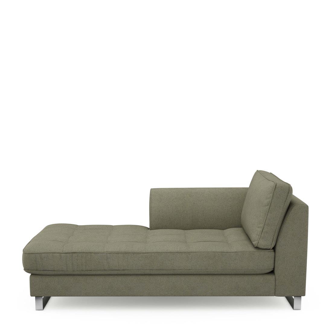 Rivièra Maison - West Houston Chaise Longue Left, oxford weave, forest green - Kleur: Bos Groen
