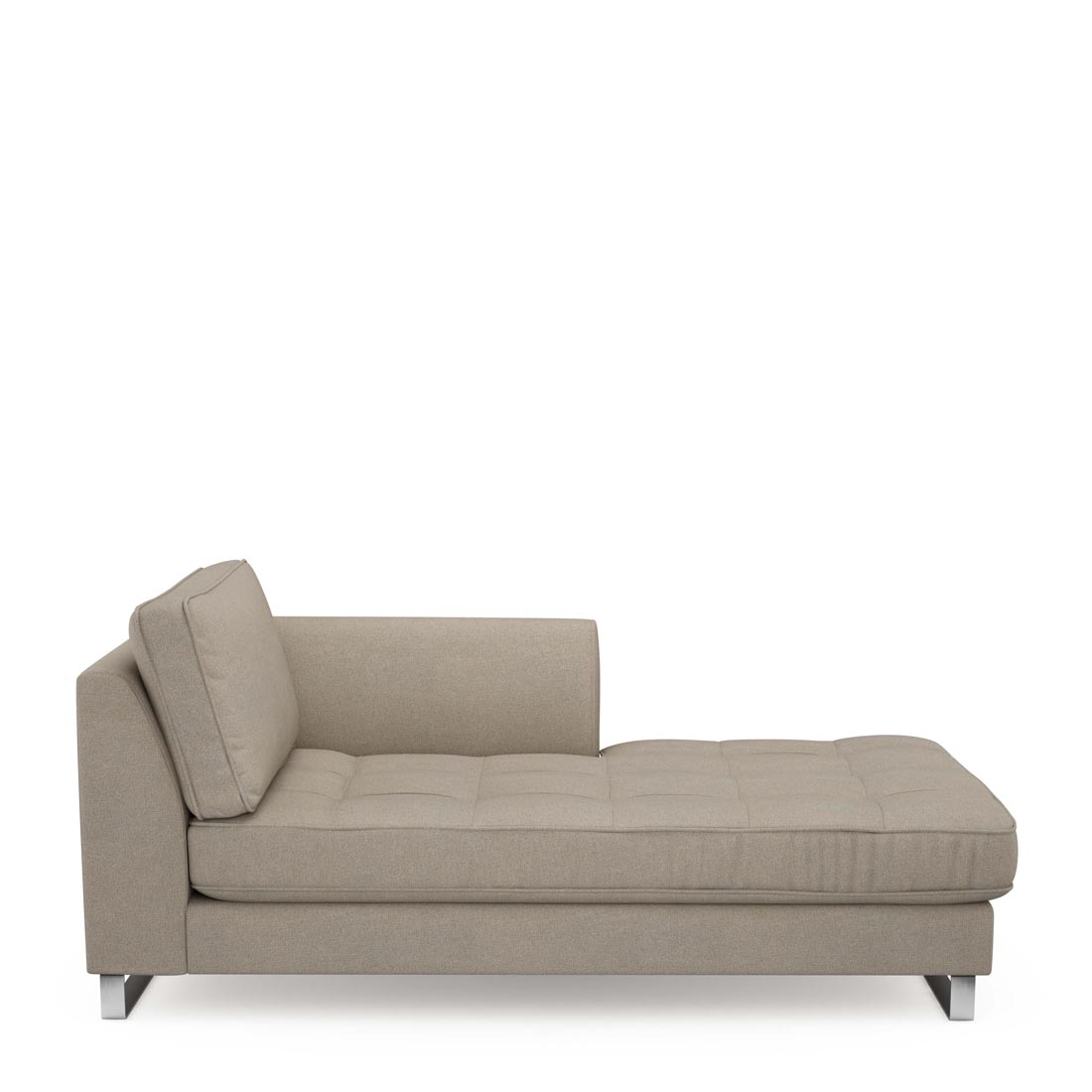 Rivièra Maison - West Houston Chaise Longue Right, oxford weave, anvers flax - Kleur: beige