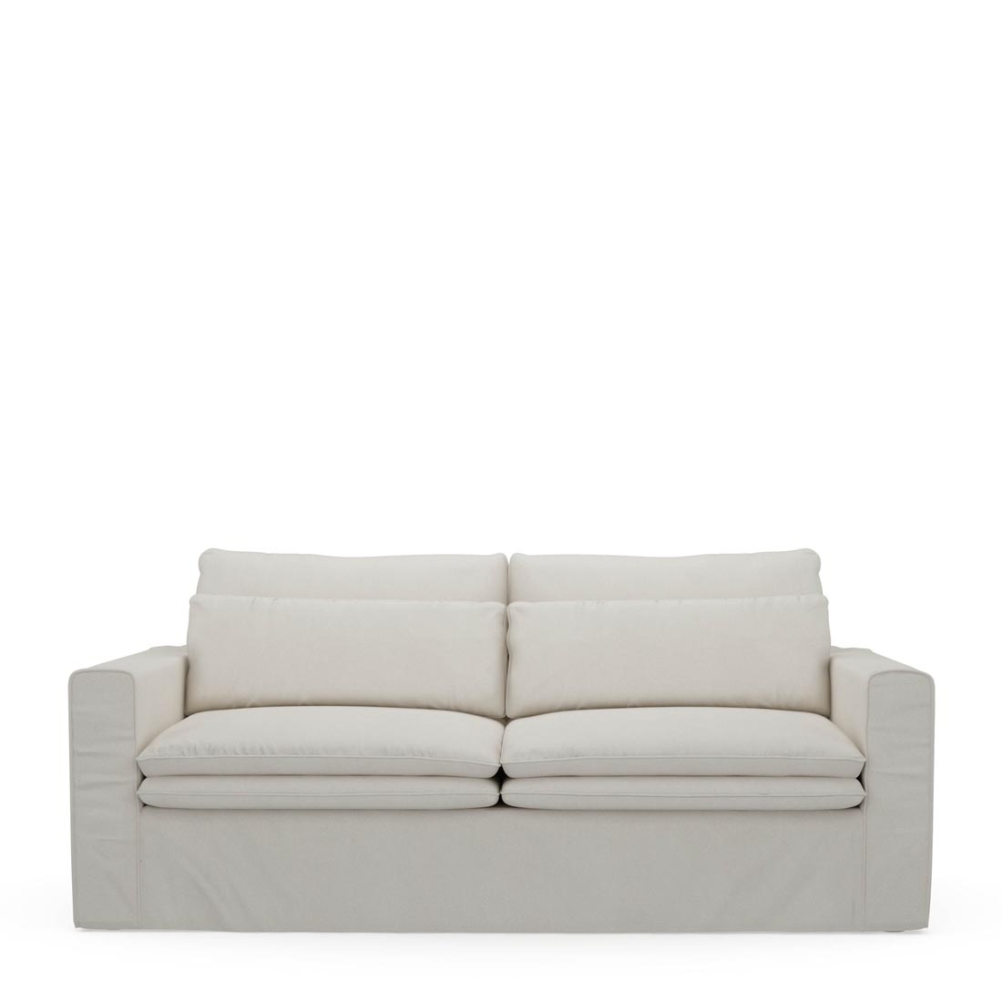 Rivièra Maison - Continental Sofa 2,5 Seater, oxford weave, alaskan white - Kleur: Alaska Wit