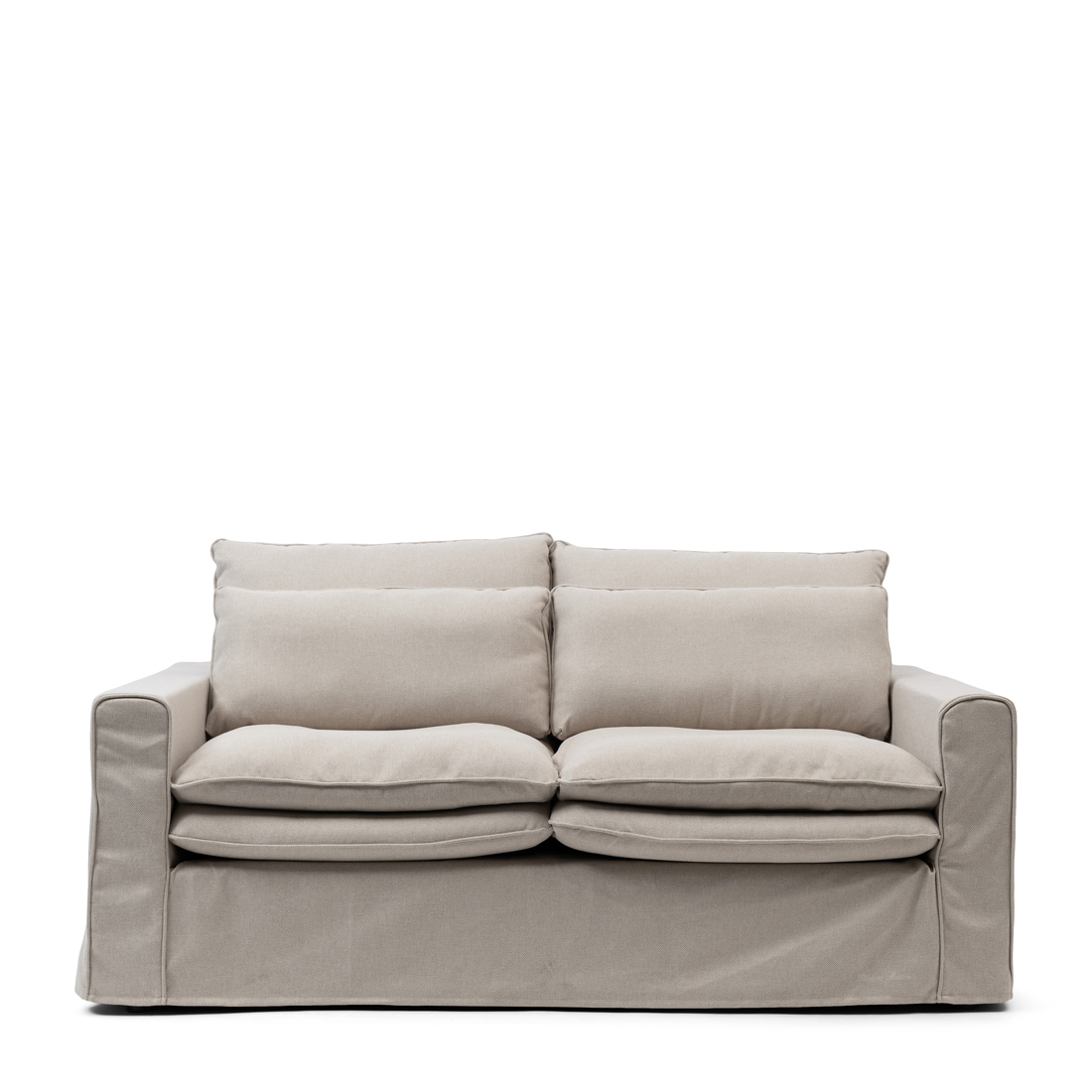 Rivièra Maison - Continental Sofa 2,5 Seater, oxford weave, flanders flax - Kleur: beige