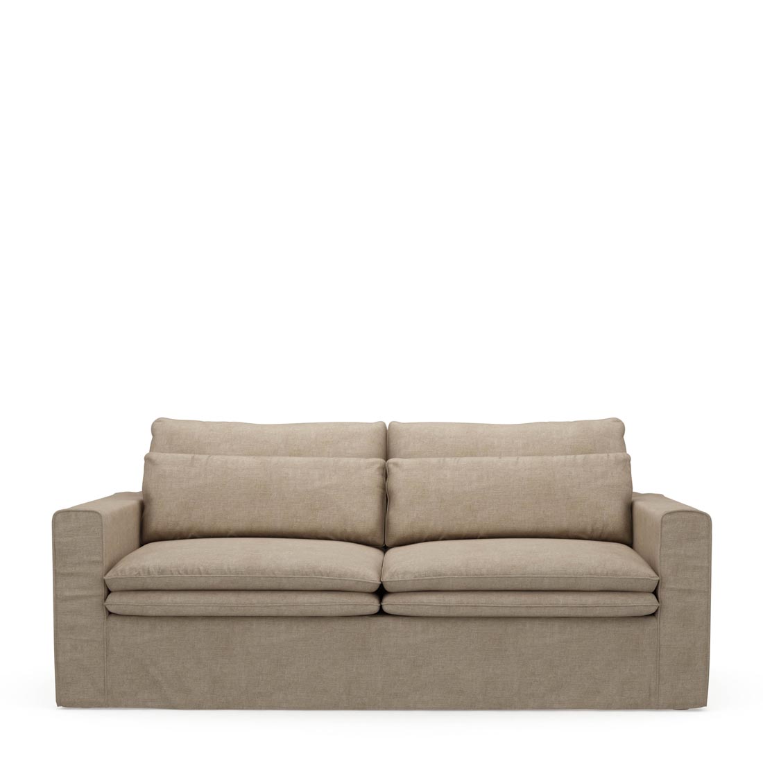 Rivièra Maison - Continental Sofa 2,5 Seater, washed cotton, natural - Kleur: Naturel