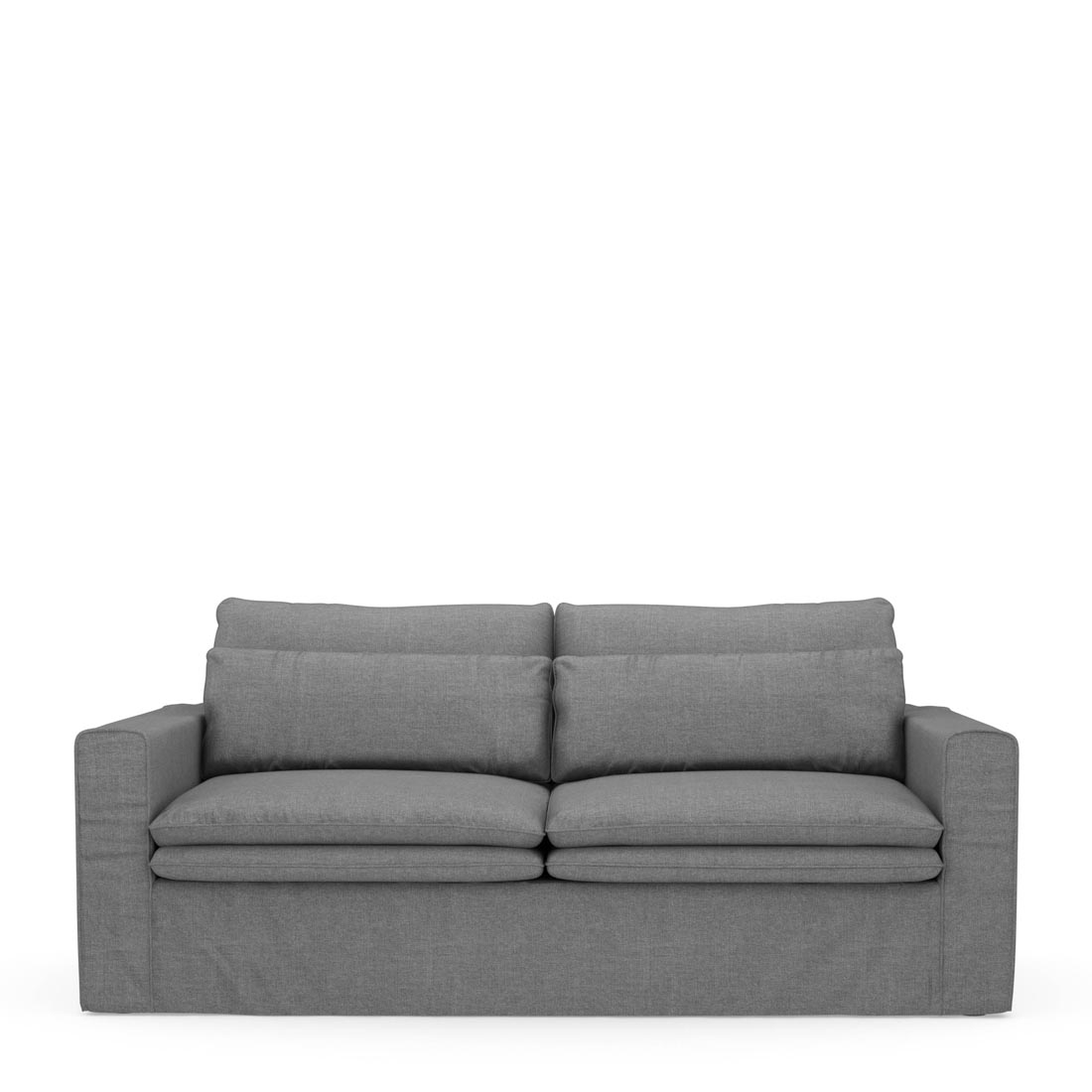 Rivièra Maison - Continental Sofa 2,5 Seater, washed cotton, grey - Kleur: Grijs