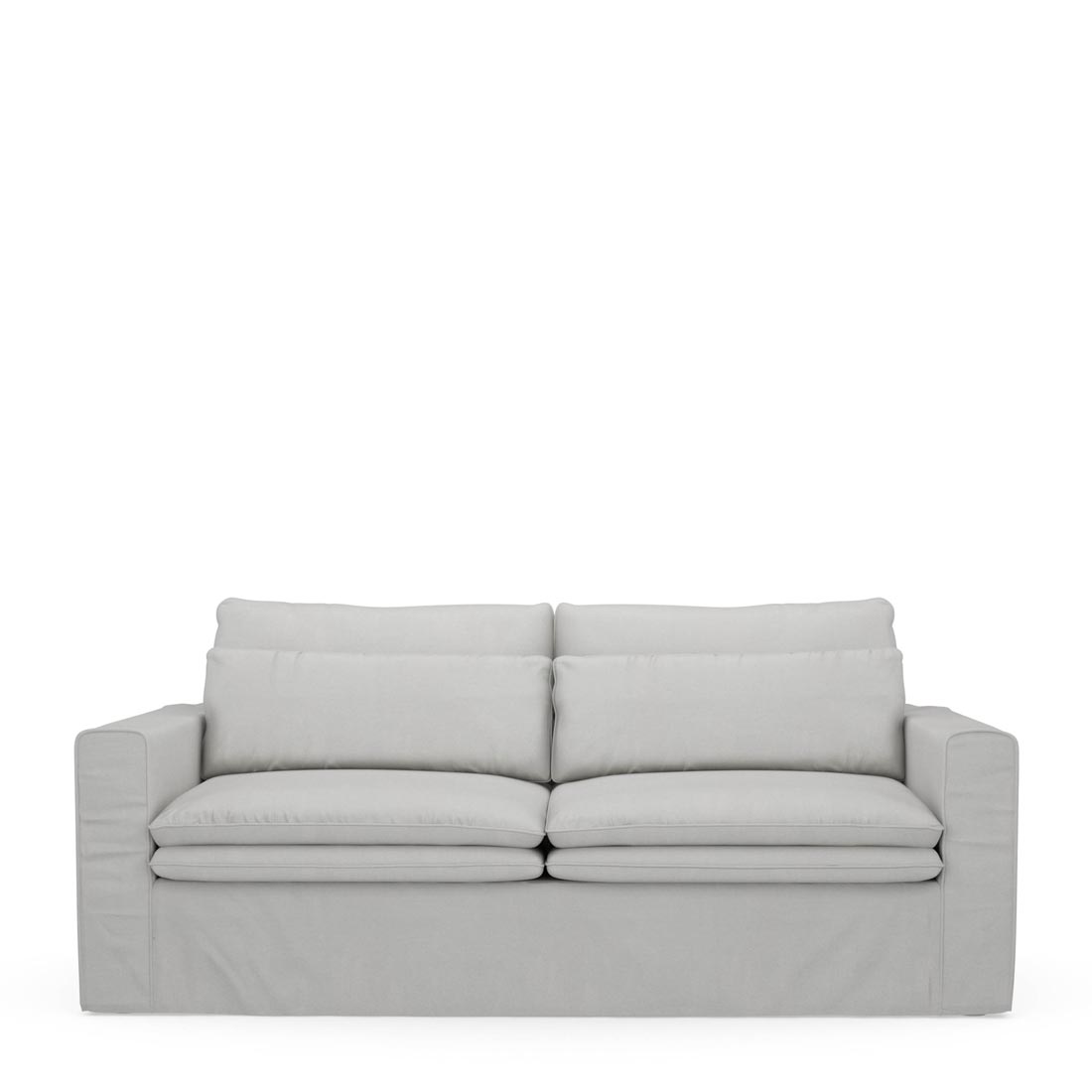 Rivièra Maison - Continental Sofa 2,5 Seater, washed cotton, ash grey - Kleur: Asgrijs