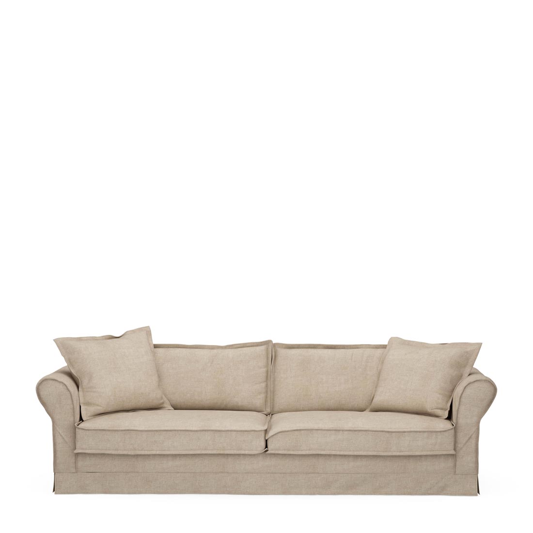 Rivièra Maison - Carlton Sofa 3,5 Seater, washed cotton, natural - Kleur: Naturel