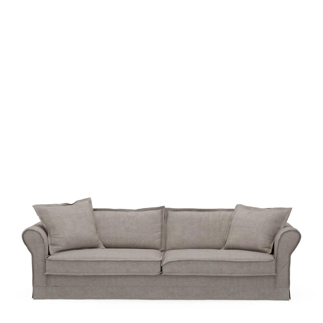 Rivièra Maison - Carlton Sofa 3,5 Seater, washed cotton, stone - Kleur: Steen