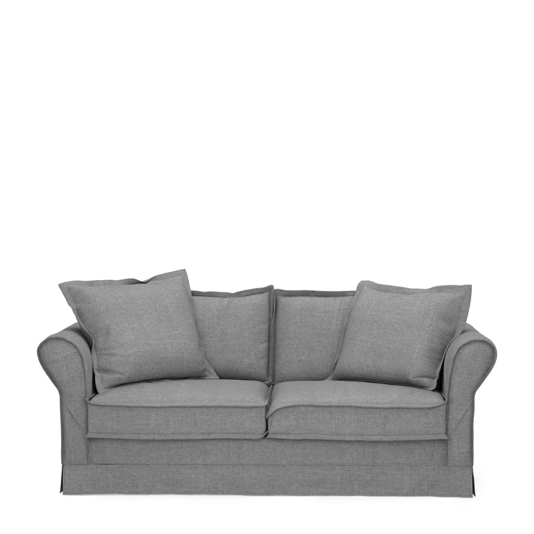 Rivièra Maison - Carlton Sofa 2,5 Seater, washed cotton, grey - Kleur: Grijs