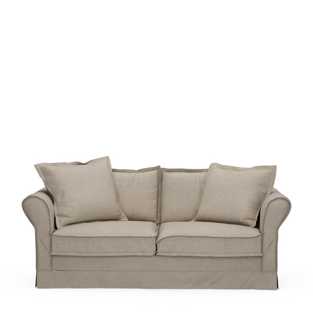 Rivièra Maison - Carlton Sofa 2,5 Seater, oxford weave, anvers flax - Kleur: beige