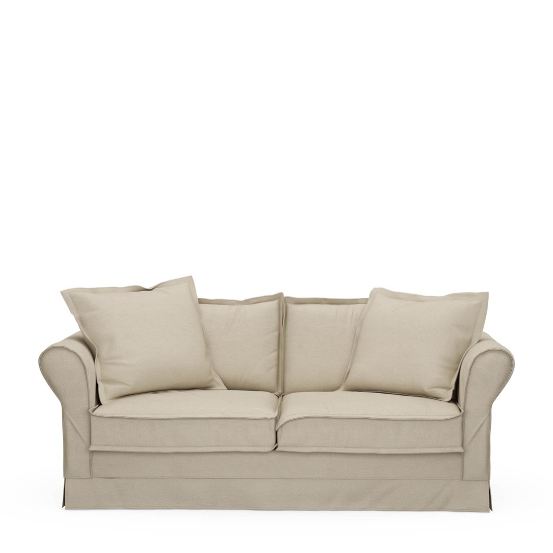 Rivièra Maison - Carlton Sofa 2,5 Seater, oxford weave, flanders flax - Kleur: beige