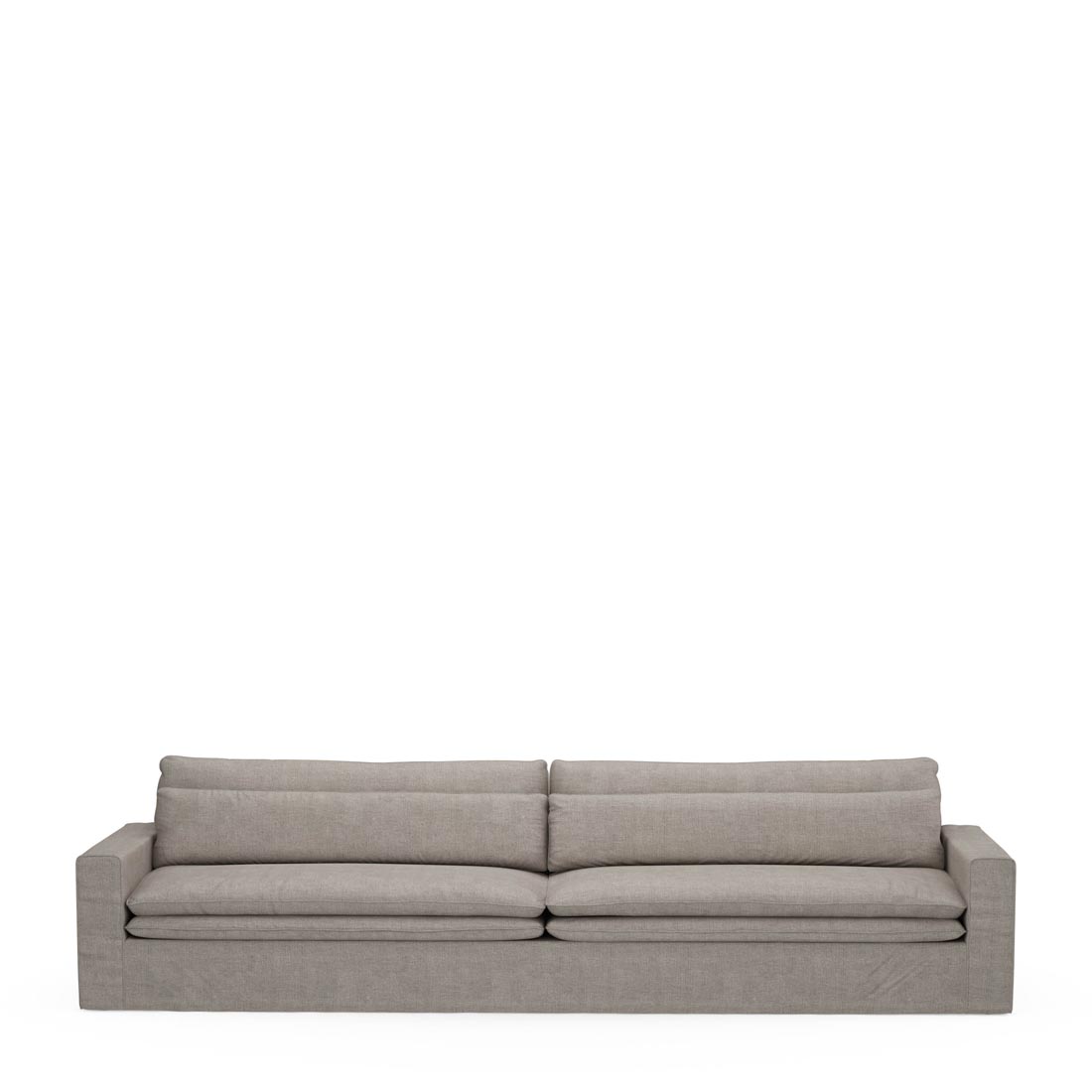Rivièra Maison - Continental Sofa XL, washed cotton, stone - Kleur: Steen