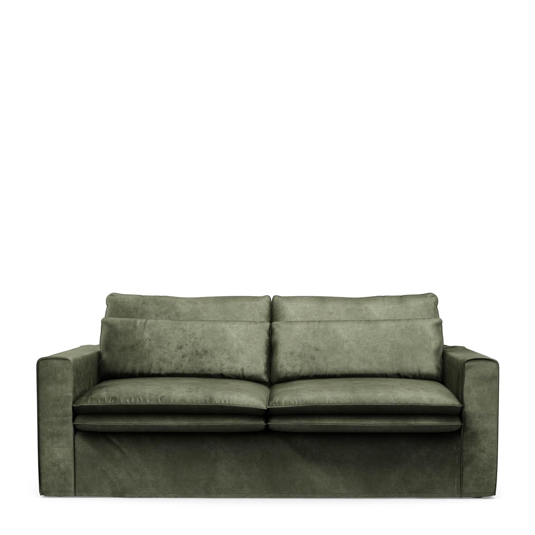 Rivièra Maison - Continental Sofa 2,5 Seater, velvet, ivy - Kleur: groen