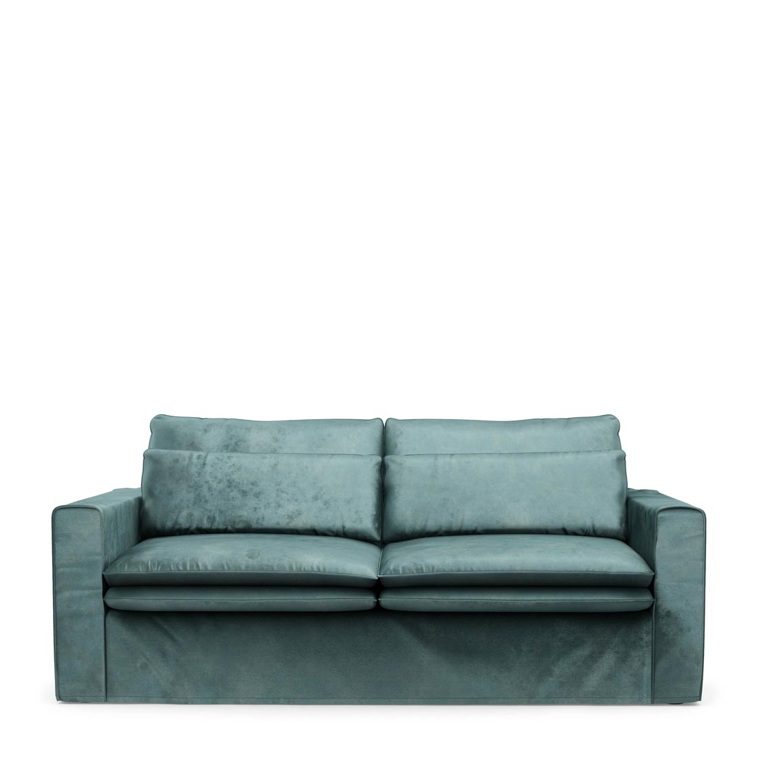 Rivièra Maison - Continental Sofa 2,5 Seater, velvet, mineral blue - Kleur: Mineraalblauw