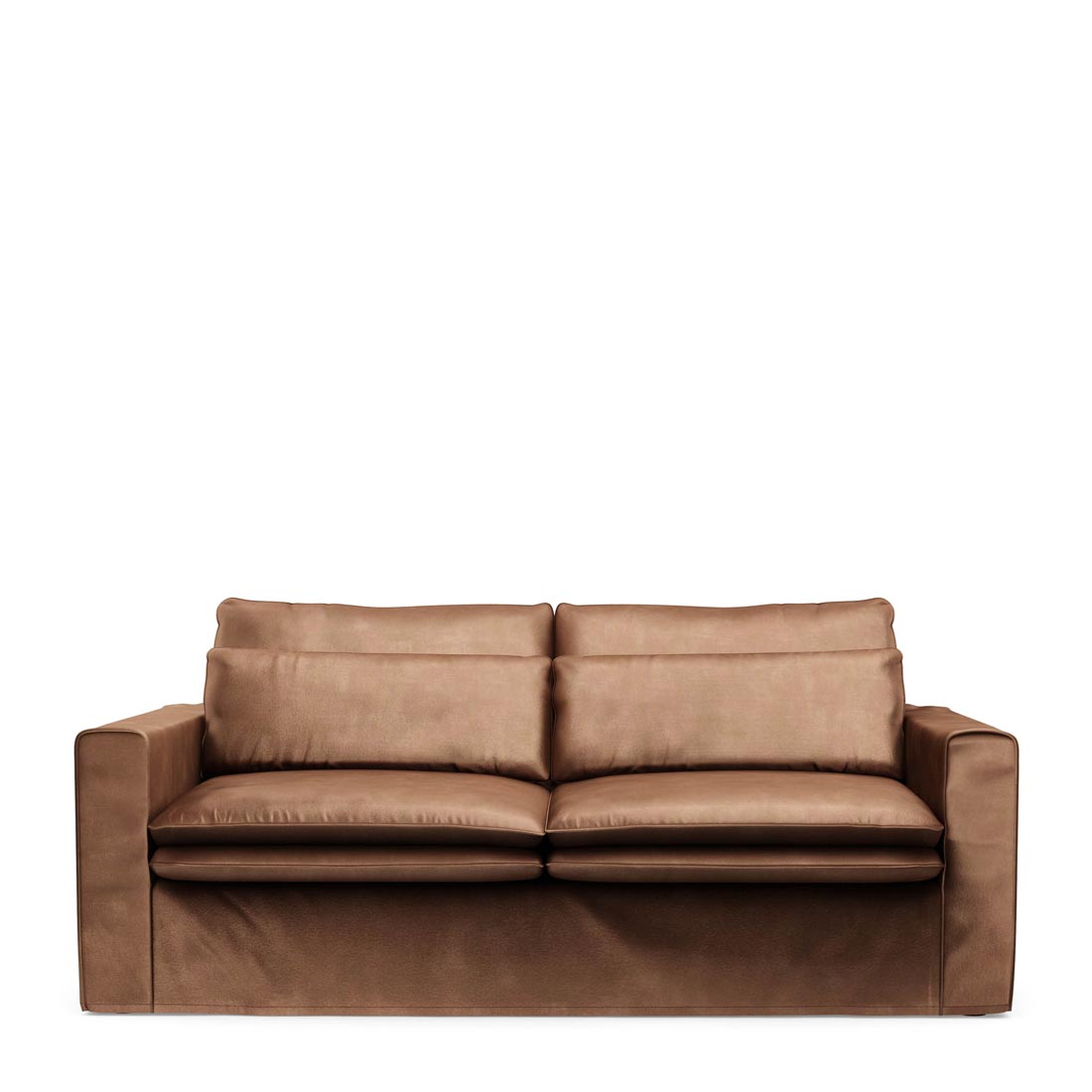 Rivièra Maison - Continental Sofa 2,5 Seater, velvet, chocolate - Kleur: Chocolade