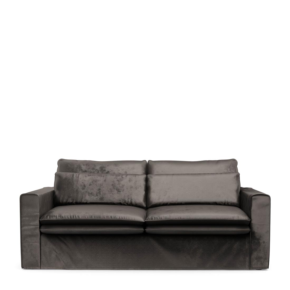 Rivièra Maison - Continental Sofa 2,5 Seater, velvet, grimaldi grey - Kleur: Grimaldi Grijs