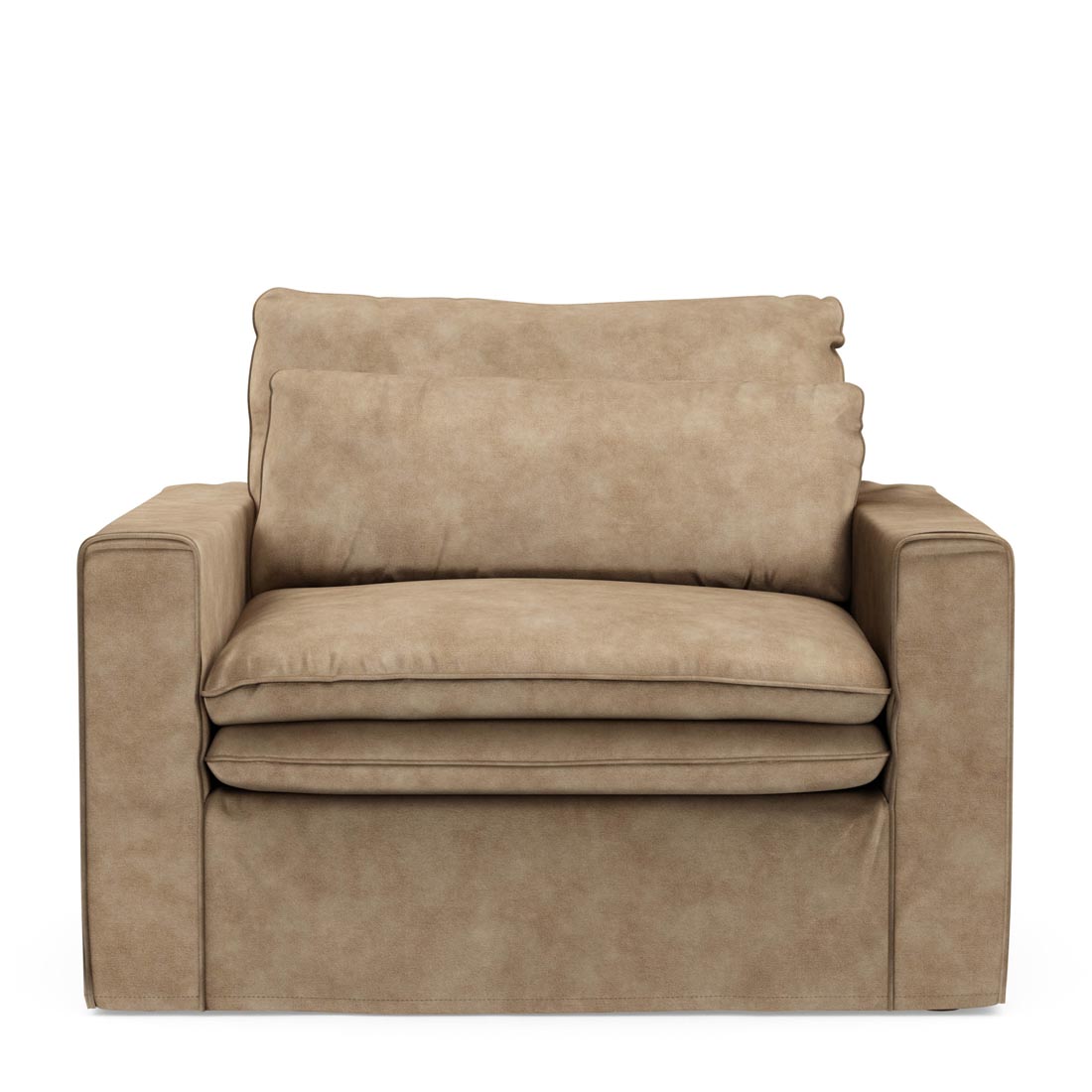 Rivièra Maison - Loveseat Continental, Golden Beige, Velvet - Kleur: beige