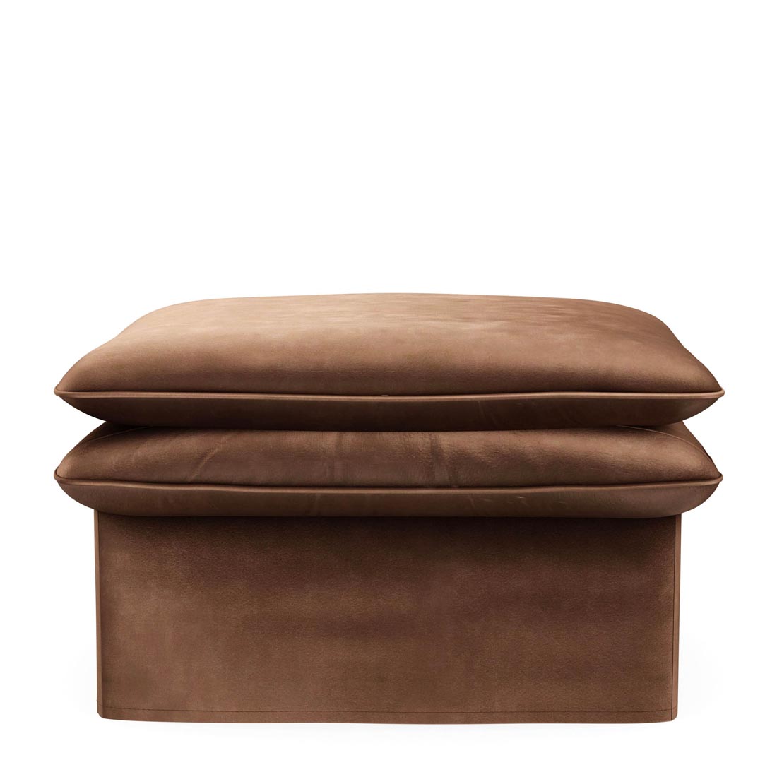 Rivièra Maison - Continental Footstool, velvet, chocolate - Kleur: Chocolade