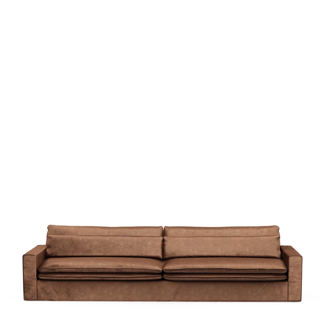 Rivièra Maison - Continental Sofa XL, velvet, chocolate - Kleur: Chocolade