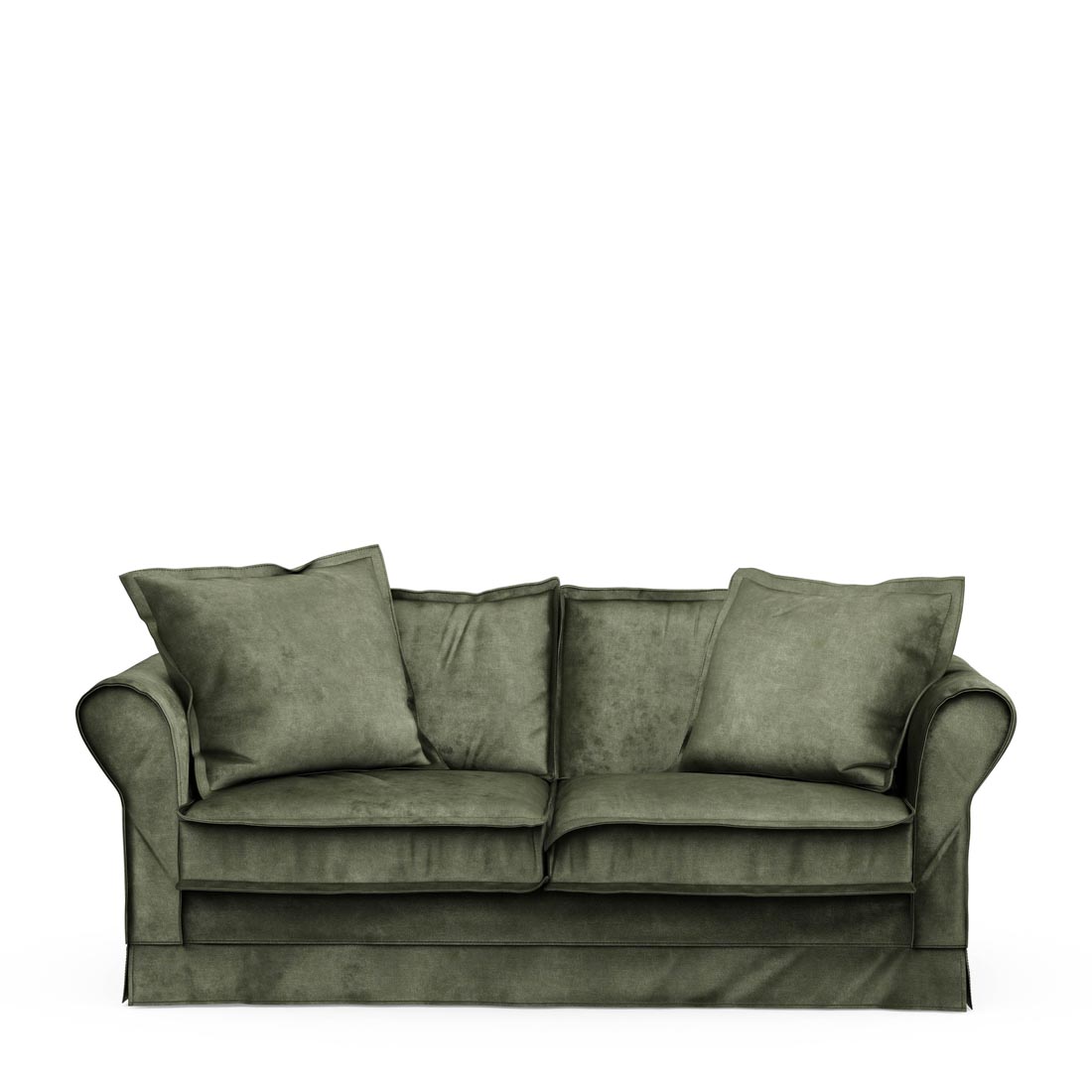 Rivièra Maison - Carlton Sofa 2,5 Seater, velvet, ivy - Kleur: groen