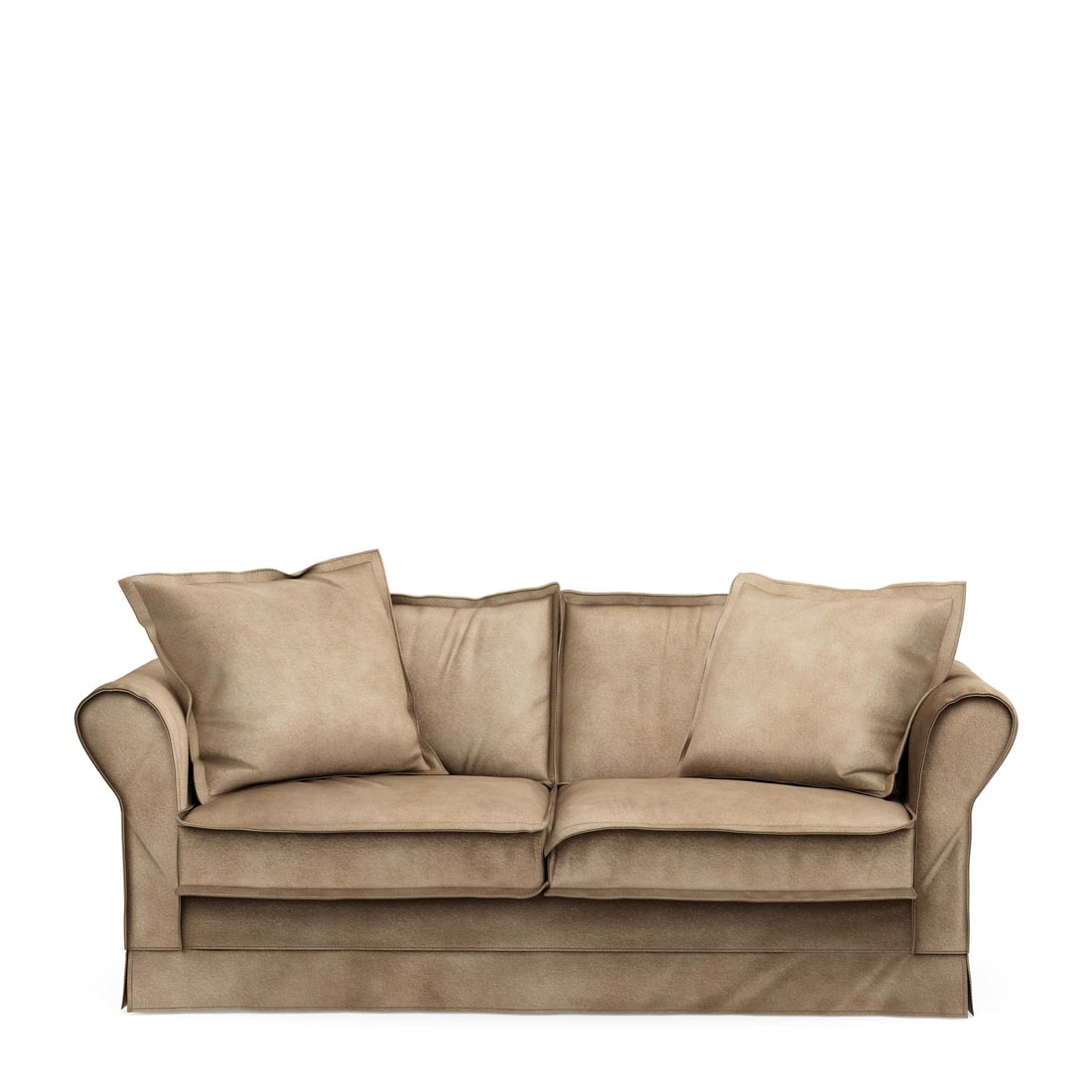 Rivièra Maison - Carlton Sofa 2,5 Seater, velvet, golden beige - Kleur: beige