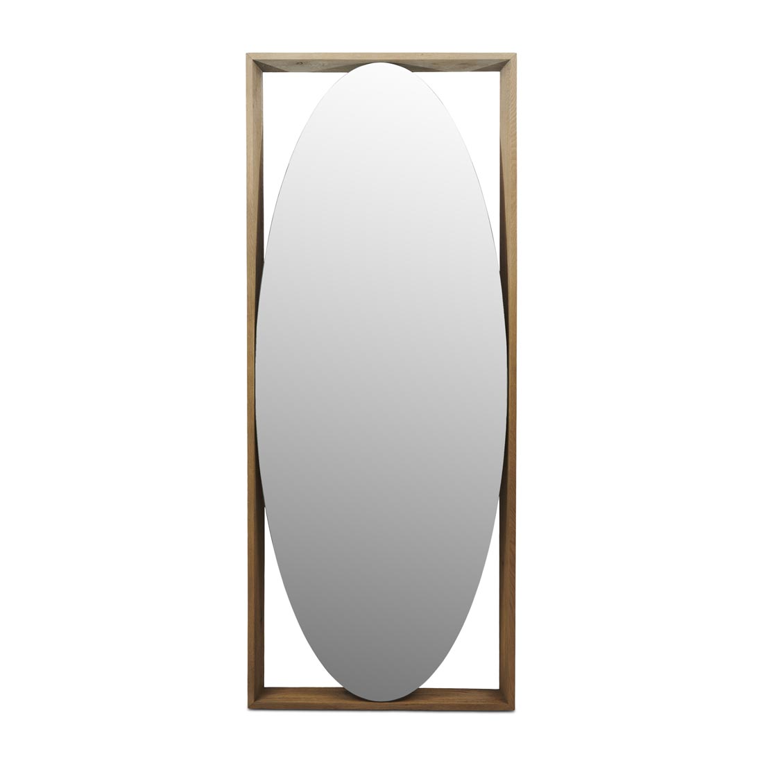 Riviera Maison Spiegel Staand - La Defense Mirror - 220x90 cm - Bruin
