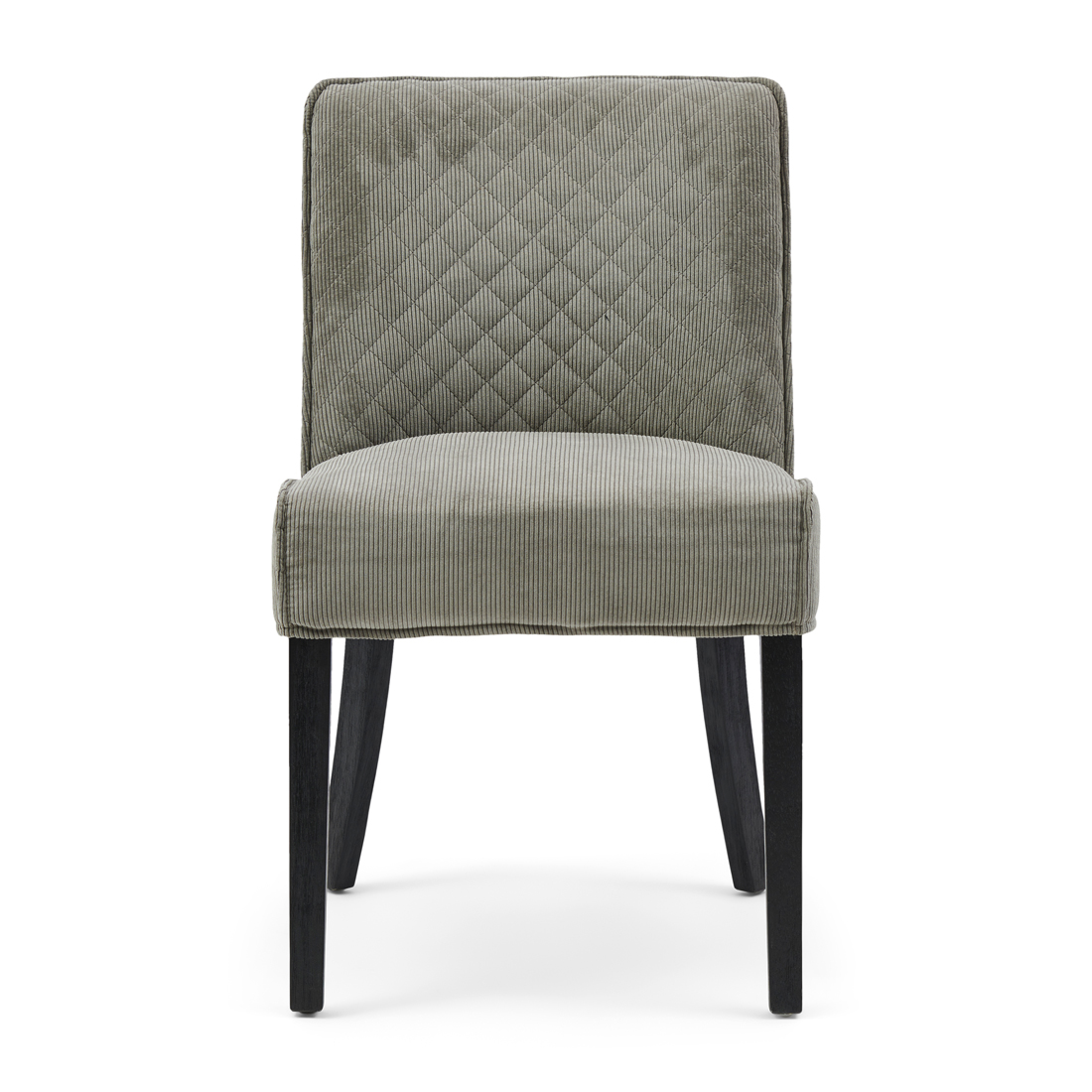 Bridge Lane Dining Chair Black Leg, italian rib, mouse