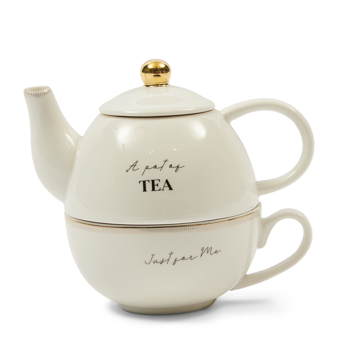 Riviera Maison Theepot 1 Liter - RM Elegant Tea For One - Wit
