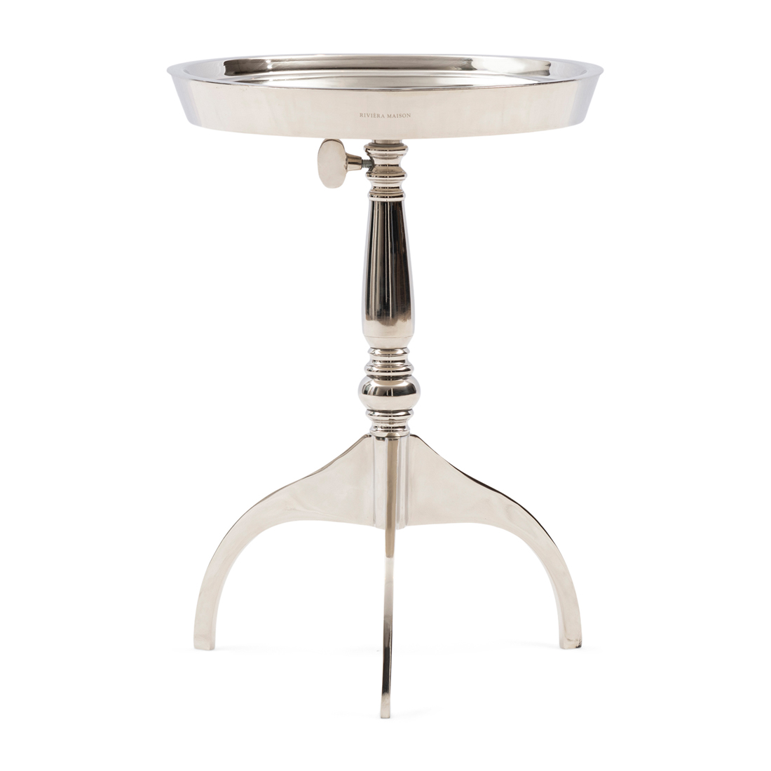 Riviera Maison Bijzettafel Verstelbaar - Crosby Adjustable End Table - Zilver